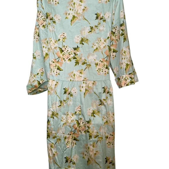 Tuckernuck Aqua Watercolor Royal Shirt Dress XXXL NWT - Picture 4 of 8